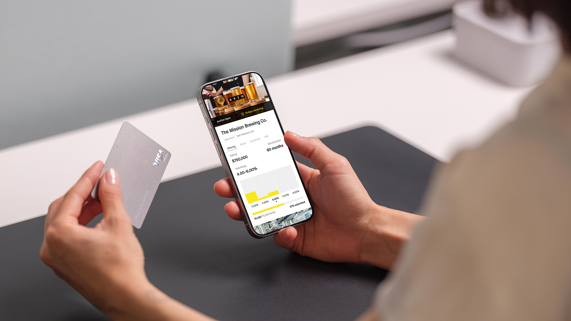 SMBX mobile app with credit card